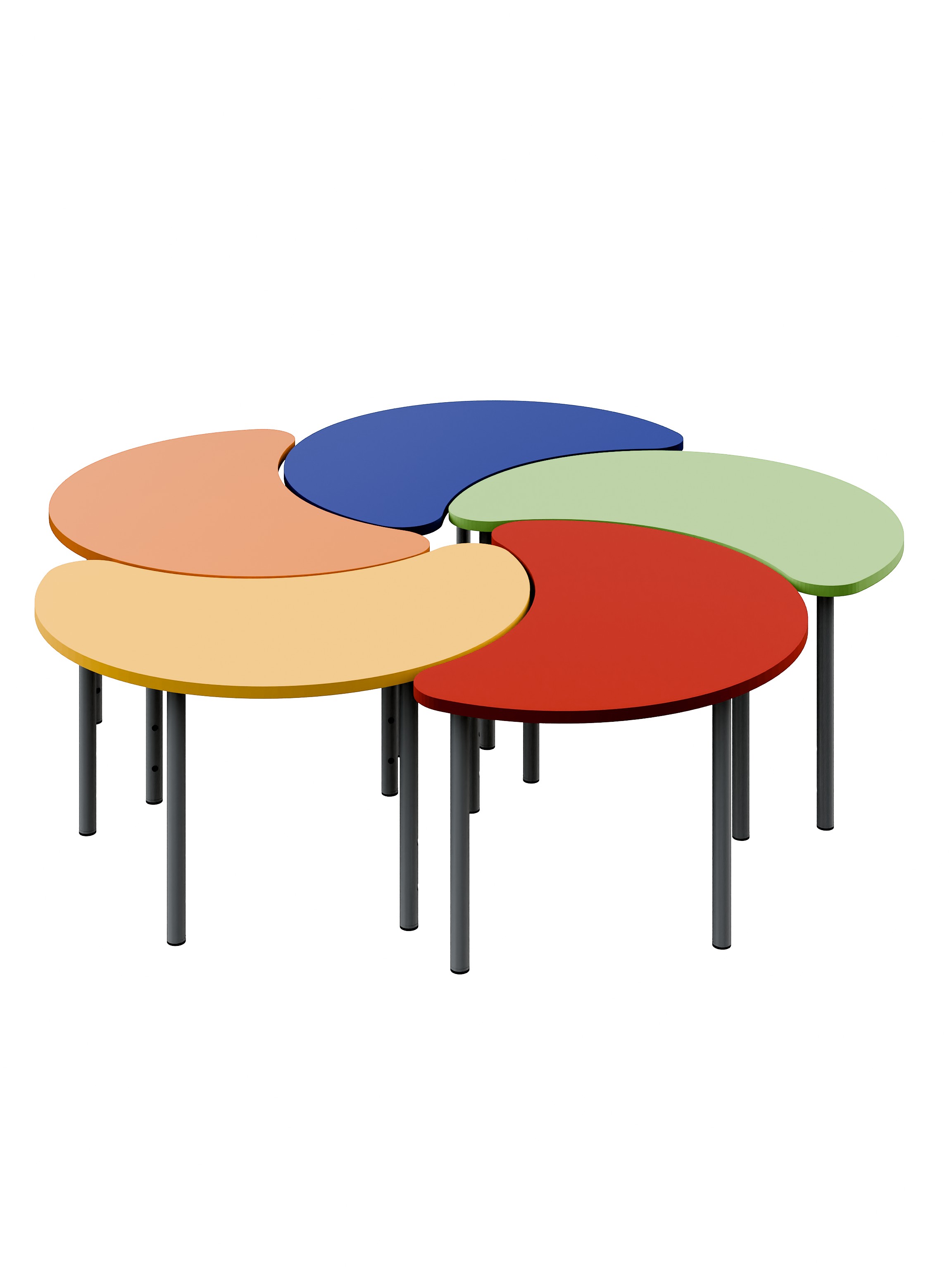 Стіл дитячий 5-місний (комлект з 5 столиків) МЕБЛІ-ТЕХНОСТИЛЬ (7766)